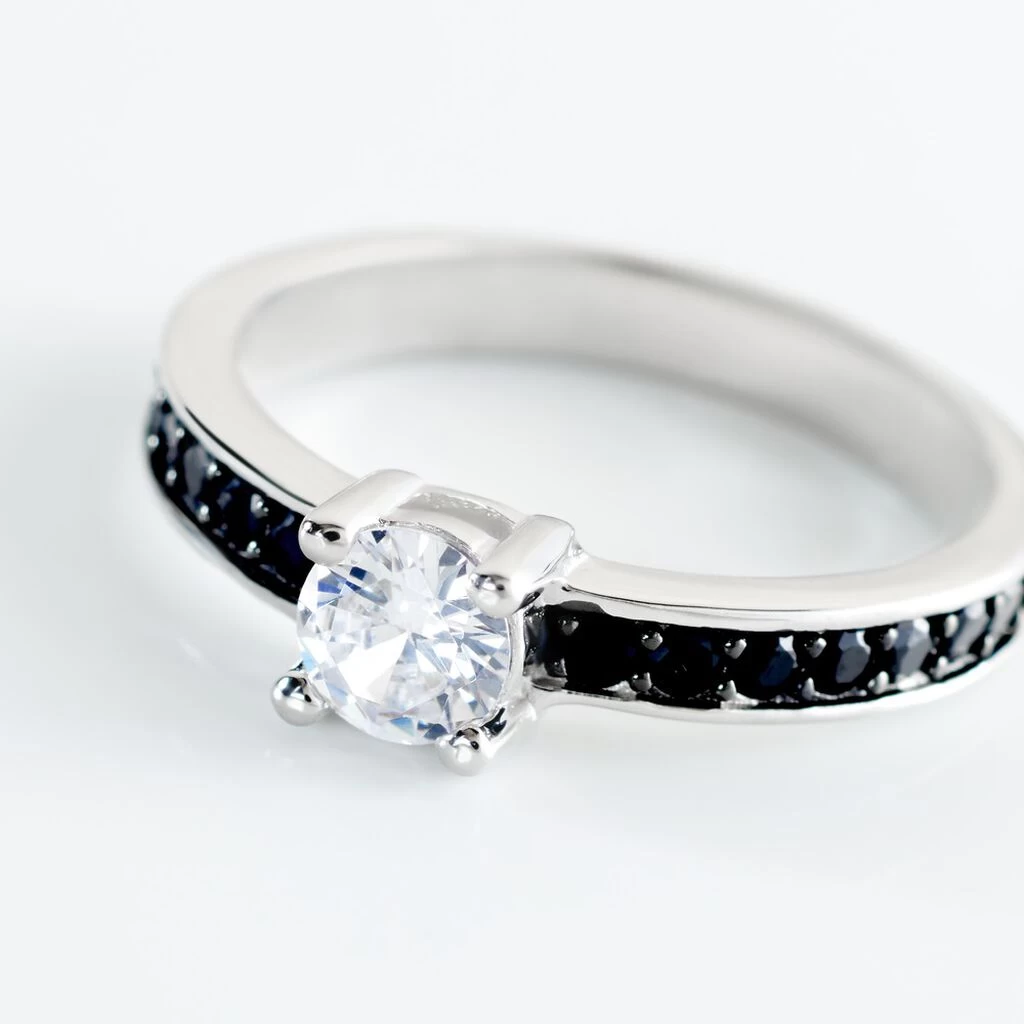 Bague Solitaire Regilla Argent Blanc Oxyde De Zirconium 4 Bague Solitaire Regilla Argent Blanc Oxyde De Zirconium – Image 4