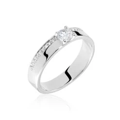 Bague Solitaire Maena Argent Oxyde De Zirconium