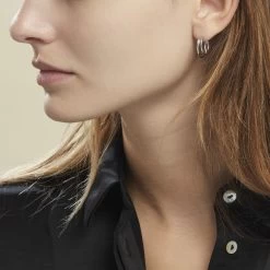 Créoles Argent Blanc Jukka 7 Créoles Argent Blanc Jukka -Montres Magasin FAOFAW0002 model0