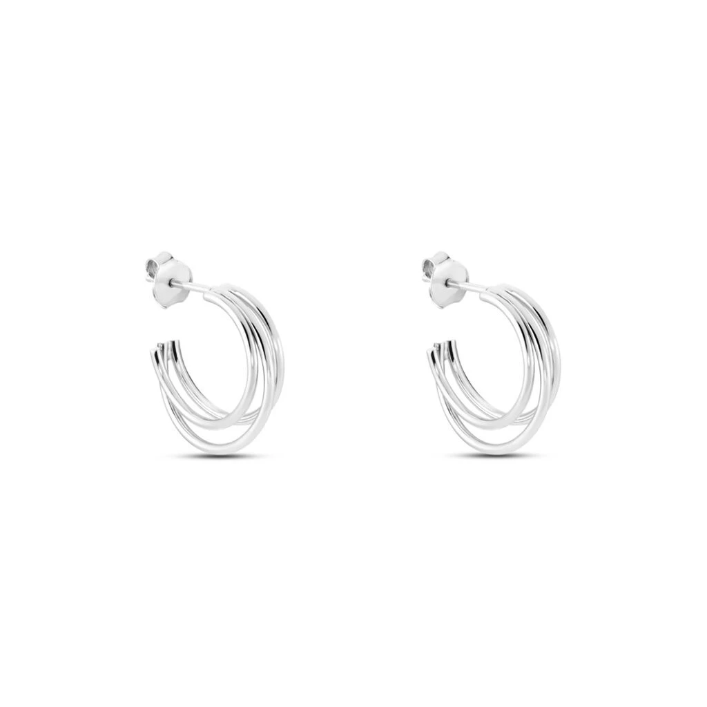 Créoles Argent Blanc Jukka 2 Créoles Argent Blanc Jukka – Image 2