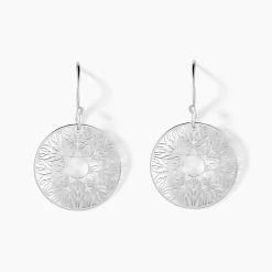 Boucles D'oreilles Pendantes Lauretta Argent Blanc