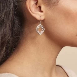 Boucles D'oreilles Pendantes Maurizia Argent Blanc -Montres Magasin FAOFBW0661 model0