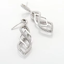 Boucles D'oreilles Pendantes Malika Argent Blanc Oxyde De Zirconium 6 Boucles D'oreilles Pendantes Malika Argent Blanc Oxyde De Zirconium -Montres Magasin FAOFBZW0Z6 view2