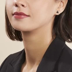 Boucles D'oreilles Puces Amellia Argent Rose Oxyde De Zirconium -Montres Magasin FAOFRZN040 model0