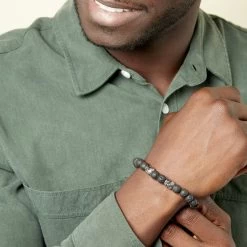 Bracelet Acier Blanc Hantz Pierre De Lave 8 Bracelet Acier Blanc Hantz Pierre De Lave -Montres Magasin FIBHBXN068 model1