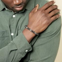 Bracelet Acier Blanc Hantz Pierre De Lave 9 Bracelet Acier Blanc Hantz Pierre De Lave -Montres Magasin FIBHBXN068 model2