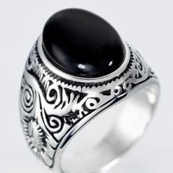 Chevalière Zayn Acier Blanc Agate 9 Chevalière Zayn Acier Blanc Agate -Montres Magasin FIHHBFN001 view3