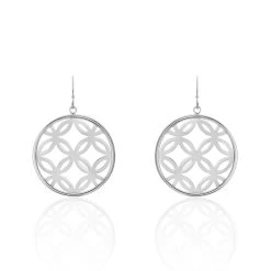 Boucles D'oreilles Pendantes Danyl Acier Blanc
