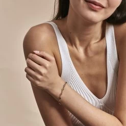 Bracelet Ilvaae Plaqué Or Jaune Pierre De Synthese -Montres Magasin FQBFJXD110 model0