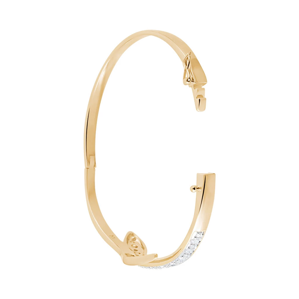 Bracelet Jonc Reyyanae Plaqué Or Jaune Oxyde De Zirconium 2 Bracelet Jonc Reyyanae Plaqué Or Jaune Oxyde De Zirconium – Image 2