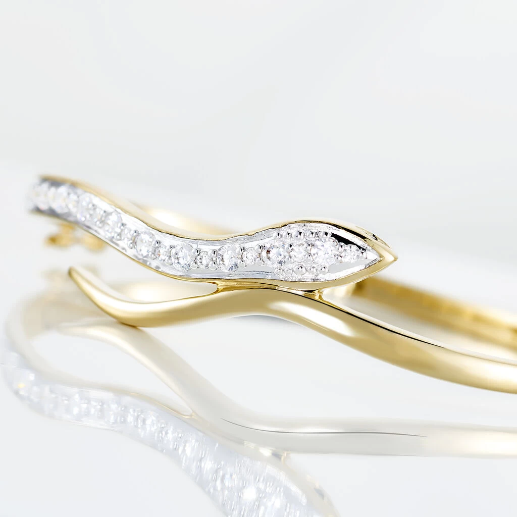 Bracelet Jonc Reyyanae Plaqué Or Jaune Oxyde De Zirconium 3 Bracelet Jonc Reyyanae Plaqué Or Jaune Oxyde De Zirconium – Image 3