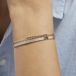 Bracelet Jonc Zoila Plaqué Or Pierre De Synthese Et Oxyde -Montres Magasin FQBFJZW278 model1