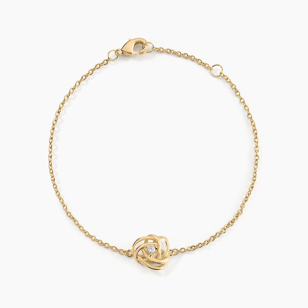 Bracelet Jonc Iwaki Plaqué Or Jaune Oxyde De Zirconium 1 Bracelet Jonc Iwaki Plaqué Or Jaune Oxyde De Zirconium