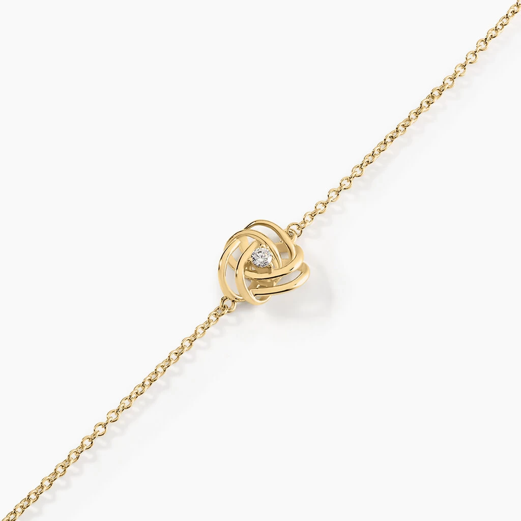 Bracelet Jonc Iwaki Plaqué Or Jaune Oxyde De Zirconium 2 Bracelet Jonc Iwaki Plaqué Or Jaune Oxyde De Zirconium – Image 2