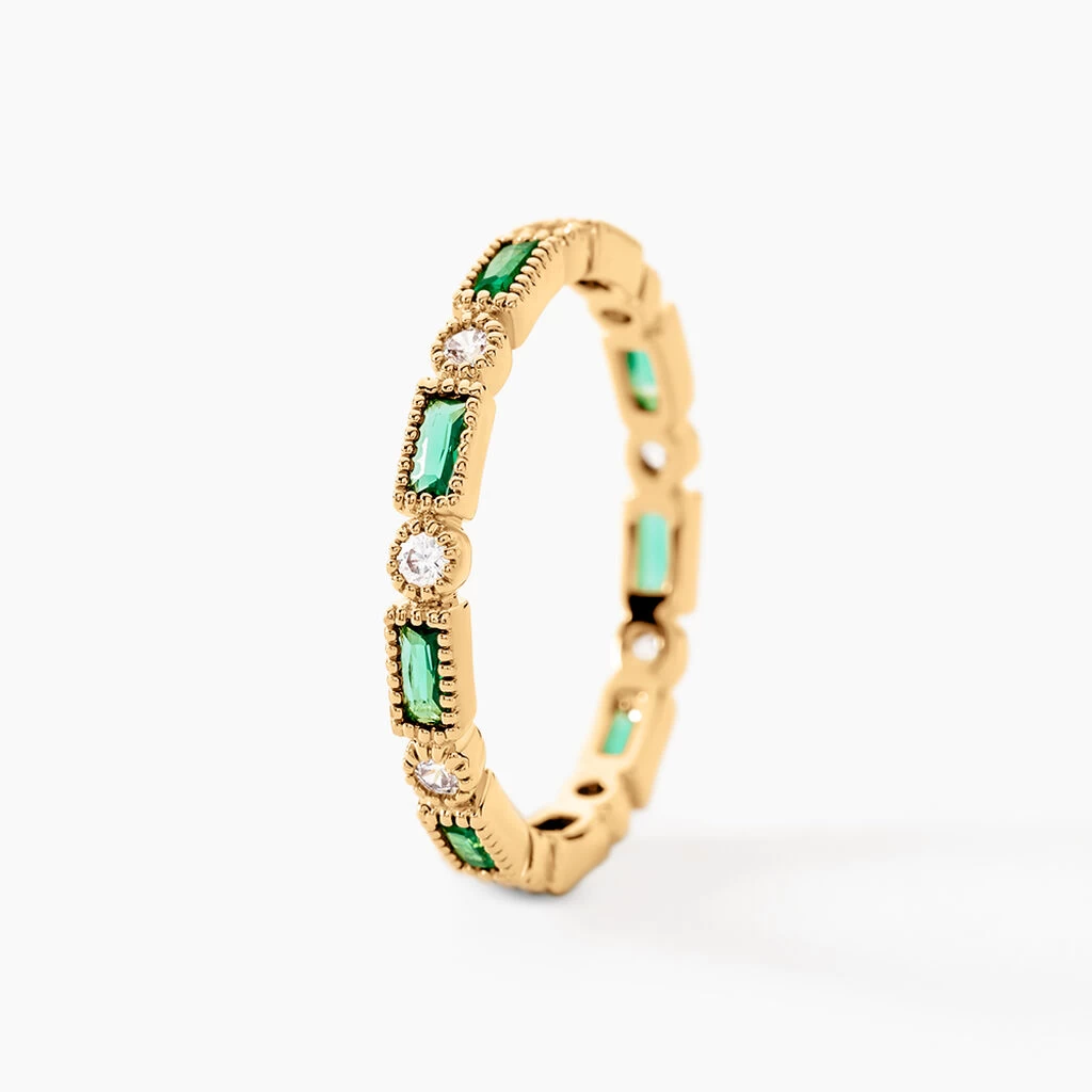 Bague Plaqué Or Etna Oxyde De Zirconium 2 Bague Plaqué Or Etna Oxyde De Zirconium – Image 2