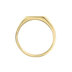 Chevalière Plaqué Or Jaune Bennie Email Noir -Montres Magasin FQHHJWN003 view2