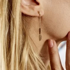 Boucles D'oreilles Pendantes Plaqué Or Jaune Libby -Montres Magasin FQOFJW0598 model1