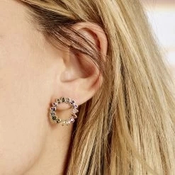 Boucles D'oreilles Pendantes Plaqué Or Jaune Ethem Pierres -Montres Magasin FQOFJX2177 model1