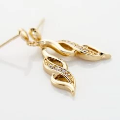 Boucles D'oreilles Pendantes Ishaae Plaqué Or Jaune Oxyde De Zirconium -Montres Magasin FQOFJZW272 view2