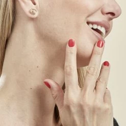 Boucles D'oreilles Puces Iwaki Plaqué Or Jaune Oxyde De Zirconium 7 Boucles D'oreilles Puces Iwaki Plaqué Or Jaune Oxyde De Zirconium -Montres Magasin FQOFJZW445 model0