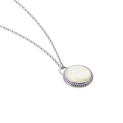 Collier Laetizia Celine Argent Blanc Nacre -Montres Magasin MACFBX2027 view2