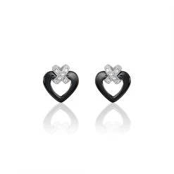 Boucles D'oreilles Puces Nolwen Argent Céramique Oxyde De Zirconium