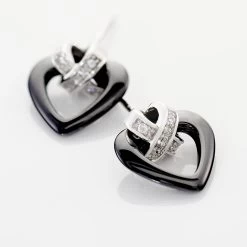 Boucles D'oreilles Puces Nolwen Argent Céramique Oxyde De Zirconium -Montres Magasin MAOFBXN132 view2