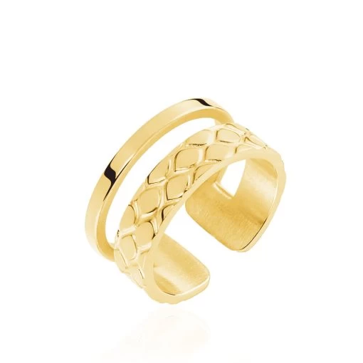 Bague Ajustable Abram Acier Doré -Montres Magasin MIDFJW0262 master