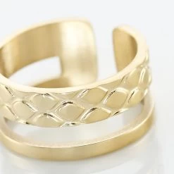 Bague Ajustable Abram Acier Doré 9 Bague Ajustable Abram Acier Doré -Montres Magasin MIDFJW0262 view3