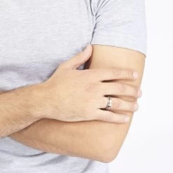 Bague Madine Acier Blanc Diamant -Montres Magasin MIDHBDW018 model0