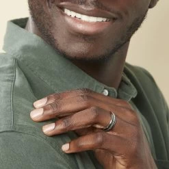 Bague Jonc Maewen Acier Blanc -Montres Magasin MIDHBW0027 model1