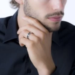 Bague Karly Acier Blanc -Montres Magasin MIDHBWN013 model0