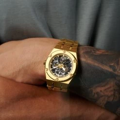 Arkai Montre Squelette Automatique Dorée Aadi Mamut -Montres Magasin jwm mwcl ig 1x1 arkai watch gold 23542 barke johansen 5