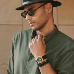 Arkai Mond | Montre Meteorite En Acier Inoxydable Couleur Vert Et Or 11 Arkai Mond | Montre Meteorite En Acier Inoxydable Couleur Vert Et Or -Montres Magasin rel rst mond watch xxxx green nathangw xxxx d