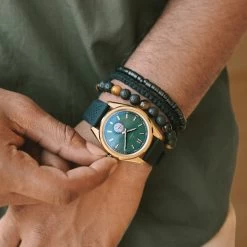 Arkai Mond | Montre Meteorite En Acier Inoxydable Couleur Vert Et Or 10 Arkai Mond | Montre Meteorite En Acier Inoxydable Couleur Vert Et Or -Montres Magasin rel rst mond watch xxxx greenu