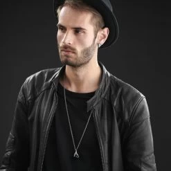 Moody Mason Collier Jax En Acier Argenté Avec Serre De Dragon Et Agate Noire 11 Moody Mason Collier Jax En Acier Argenté Avec Serre De Dragon Et Agate Noire -Montres Magasin rst nmm neck silver 21462 1